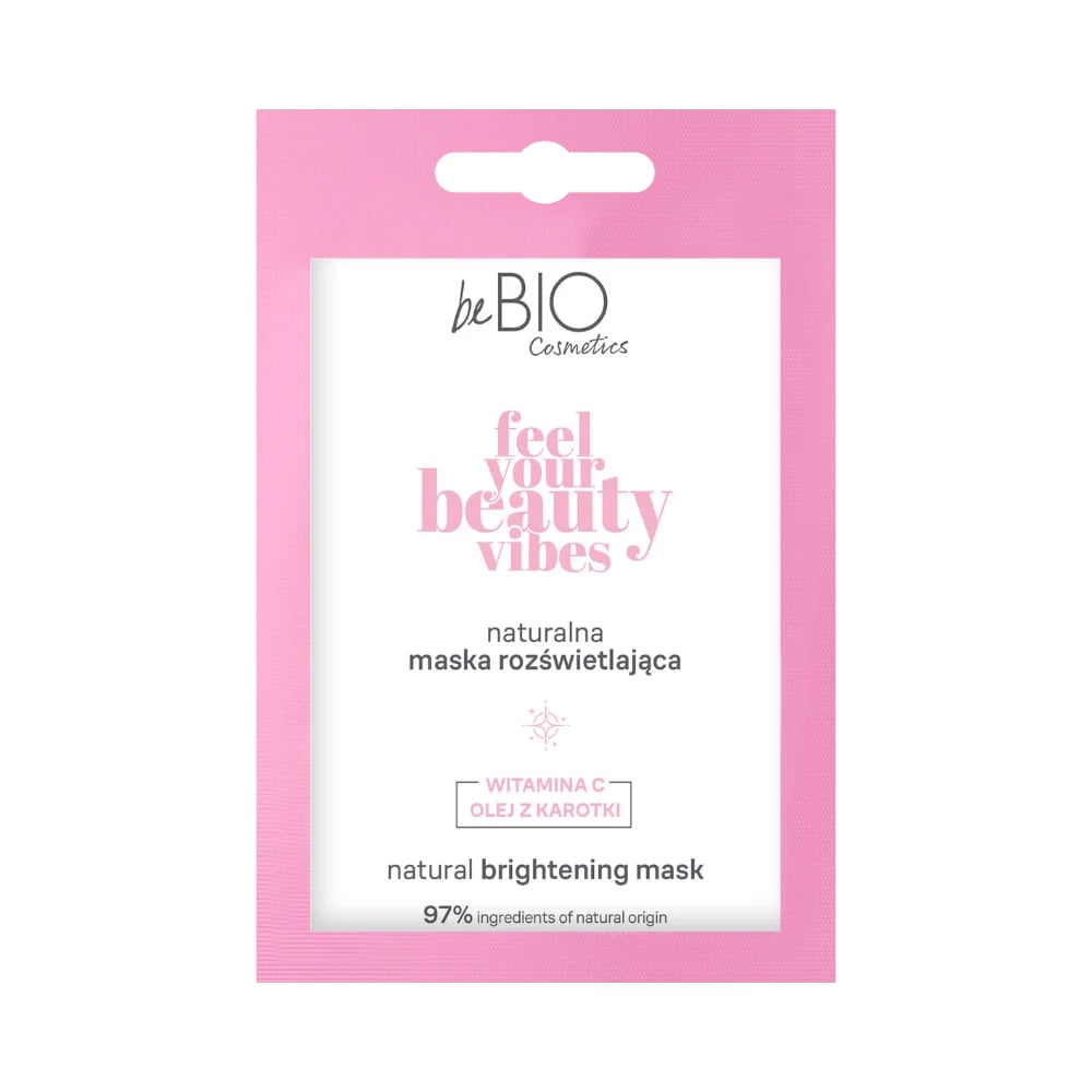 Освітлювальна маска для обличчя beBIO Feel Your Beauty Vibes Natural Brightening Mask, 10 мл