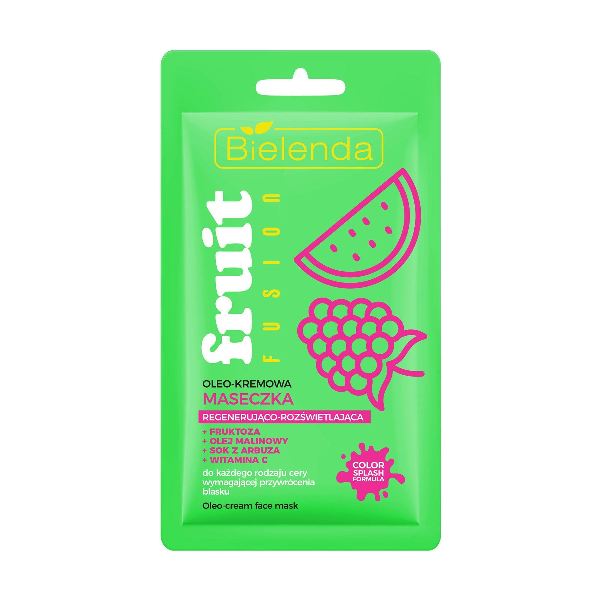 Регенерувальна та освітлювальна маска для обличчя Bielenda Fruit Fusion Oleo-Cream Face Mask, 8 г